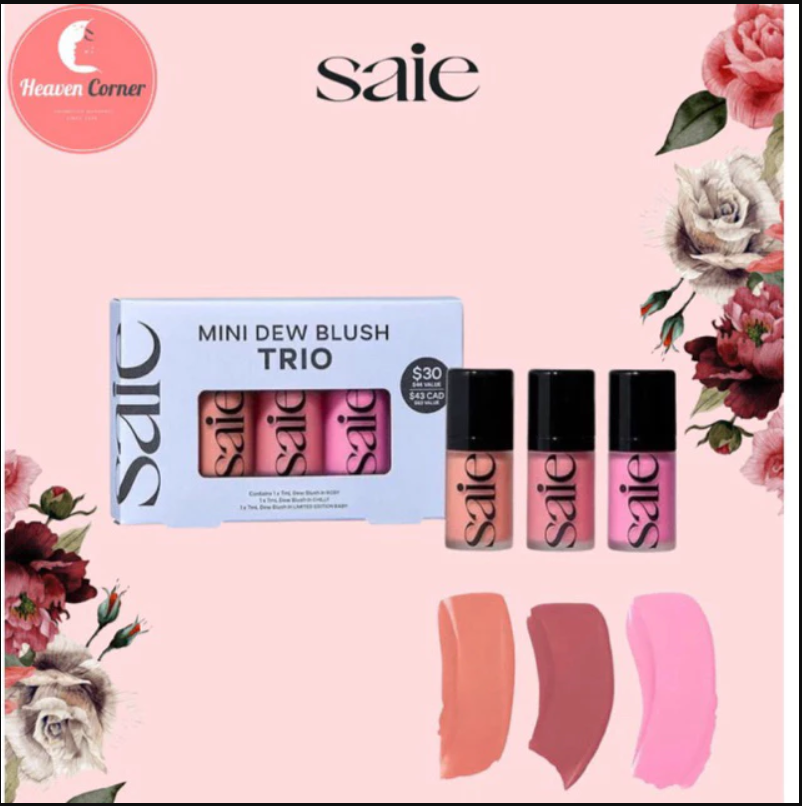 Má Hồng Kem Saie Mini Dew Blush Trio Set 3 x 7ml